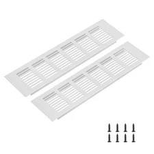 Rectangle Ventilation Grille Aluminum Alloy 250x80mm/10"x3" Silver