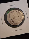 1916-D CIRCULATED 90% SILVER BARBER QUARTER                           #MF-2271