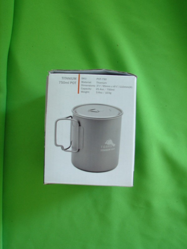 TOAKS Titanium 750ml Pot Ultra light Camping, Backpacking Mountaineering New