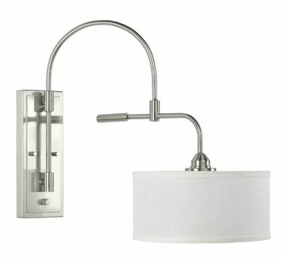 Progress Lighting Kempsey Brushed Nickel 20''T 1-Light Swing Arm Wall Light