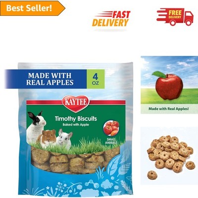 Delicious Apple Timothy Biscuits 4 oz - Healthy Treat for Guinea Pigs & Friends
