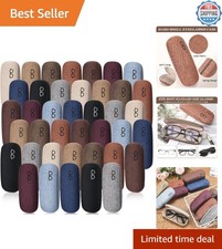 20/40 Pcs Hard Shell Glasses Case Bulk Linen Fabrics Protective Eyeglasses Ca...