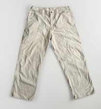 Carhartt Men's 40x32 Canvas Khaki Pants B151 Dungaree Fit Beige Work Wear