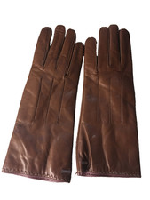 Coach Leather Gloves Women's Basic Colored, Lined Wrist Length, 83875, Size 7