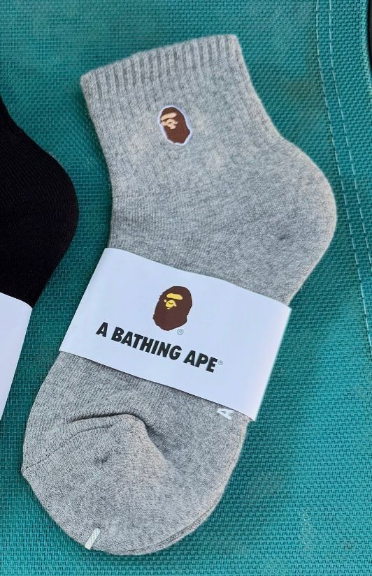BAPE A Bathing Ape Head Embroidered Crew Socks 1 pack / 3 pack | eBay