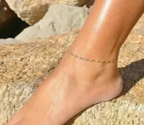 Женские теннисные лодыжки круглой огранки с лабораторными бриллиантами отделка желтое золото 14 карат 4 карата - Изображение 2 из 3