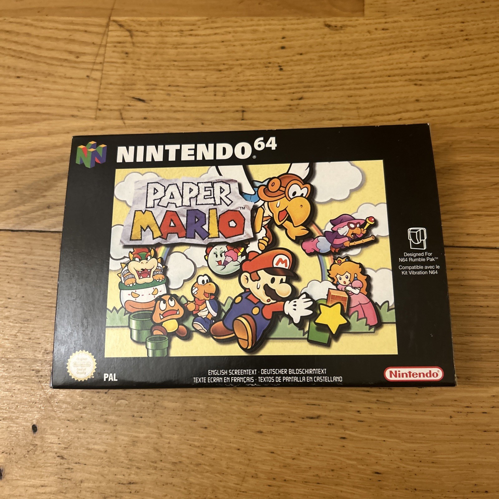 Paper Mario Nintendo 64 PAL OVP Komplett (CIB) (VGA 85+ / WATA 9.4 Sealed Grading)