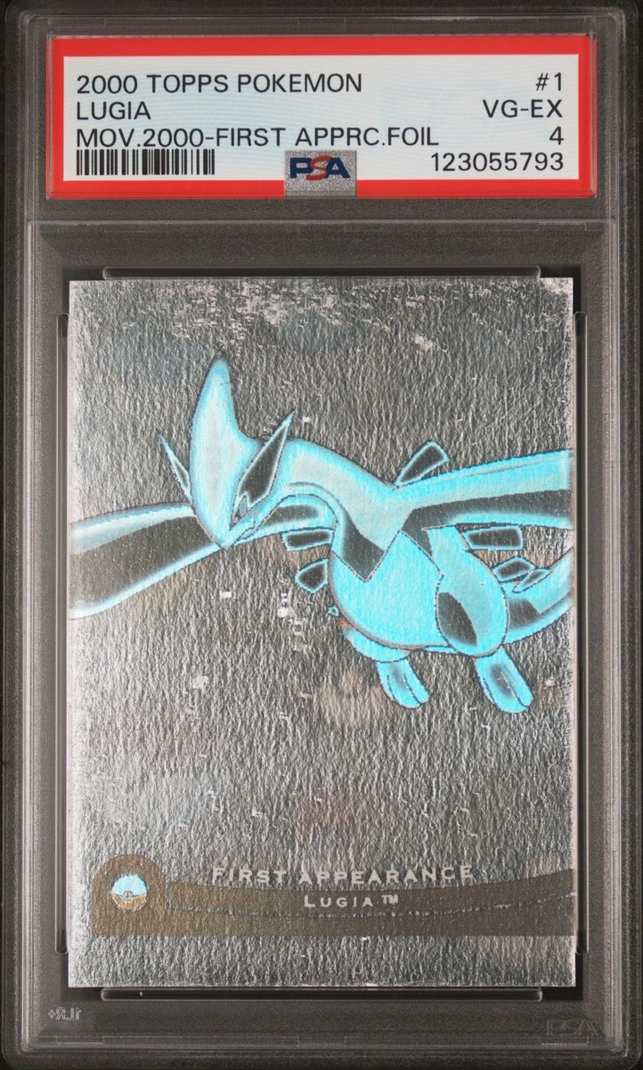 2000 TOPPS POKEMON THE MOVIE 2000 FIRST APPEARANCE FOIL #1 LUGIA PSA 4