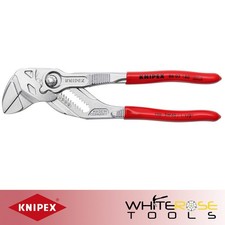 KNIPEX Zangenschl&uuml;ssel Slip Joint Zange 180 mm chrom Kunststoffgriffe 86 03 180 SB