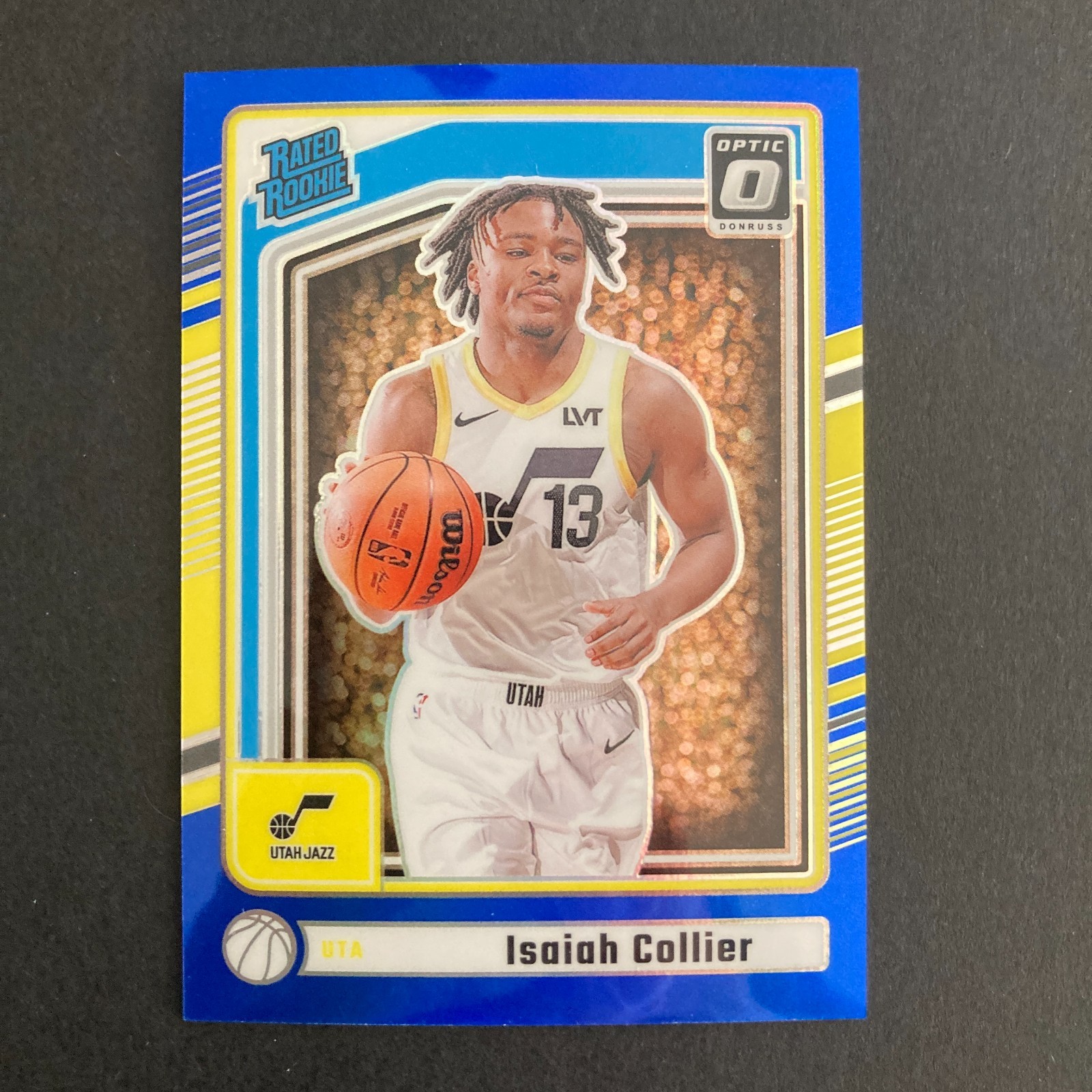 Isaiah Collier 2024-25 Donruss Optic Preview Rated Rookie /49 Blue Prizm P-237