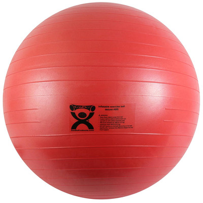 Cando Inflatable Exercise Ball - Red 42'', Durable Extra Thick Non-Slip Stability