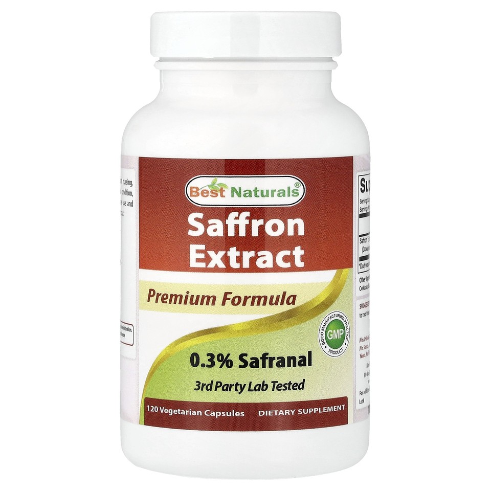 Saffron Extract, 120 Vegetarian Capsule (88.5 mg per Capsule)