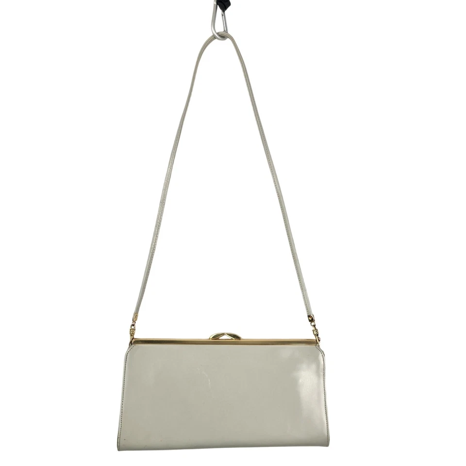 Винтажная серая виниловая сумка-клатч Nordstrom с кожаными съемными плечевыми ремнями  - Изображение 2 из 4