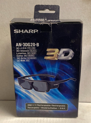 Sharp AN-3DG20-B 3D Glasses Rechargeable for 3D TV Home Theater  Japan---