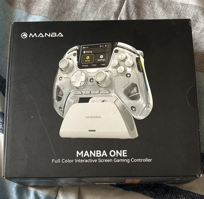 MANBA ONE Clear/White Controller w/ Full Color LED Screen, Hall Effect, Remap