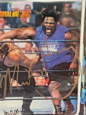 Mark Henry Signed 2002 Fleer WWE Royal Rumble Card #18 BAS COA AEW Legend Auto'd