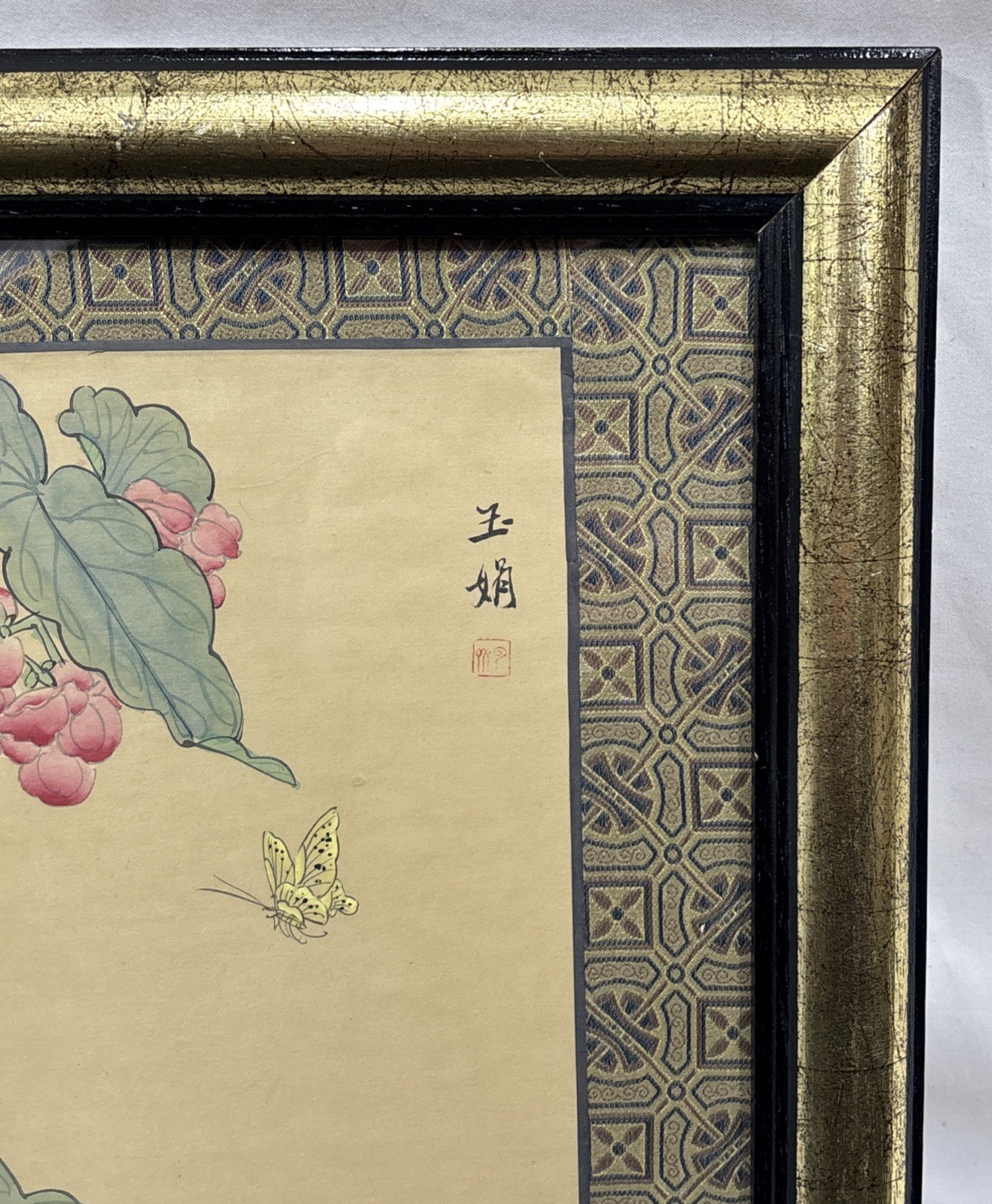 Vintage Original Chinese Ink Painting on Silk Signed Sealed Framed COA