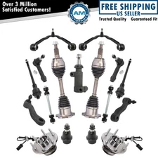 Front Control Arm Ball Joint Sway Bar Link Tie Rod Hub CV Axle Kit Set 17pc