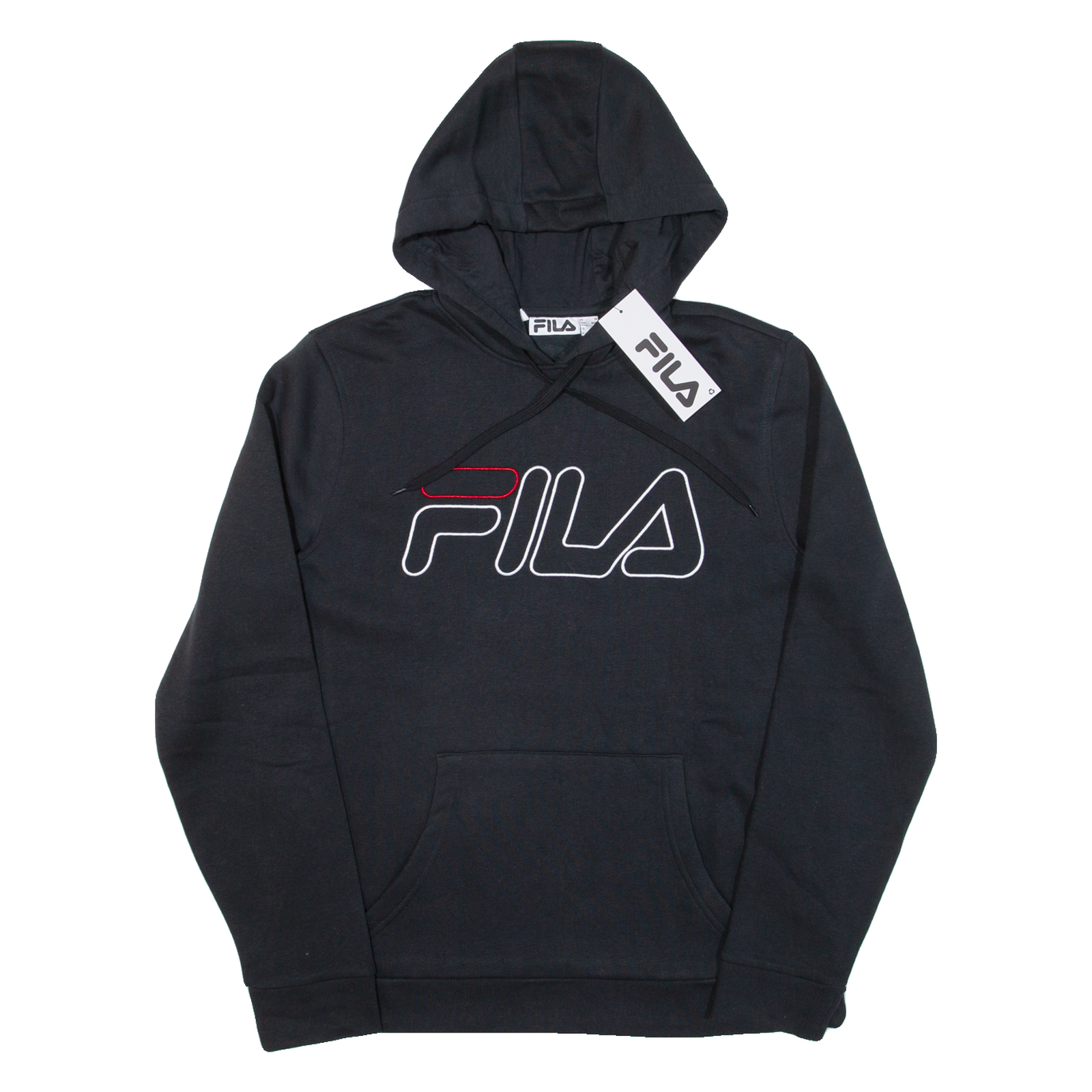 FILA Felpa con cappuccio uomo nera L