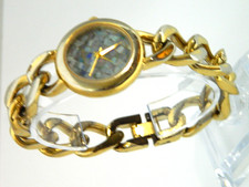 Halston  28mm Gold-Tone Quartz Mosaic Dial Bracelet Watch B152