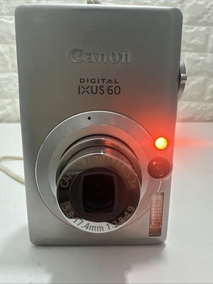 Canon Digital IXUS 60 6.0MP PC1193 Digital Camera - Silver Tested