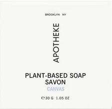 Apotheke Canvas Soap Lot of 6 each 1.05oz Soap Bars Total of 6.3oz