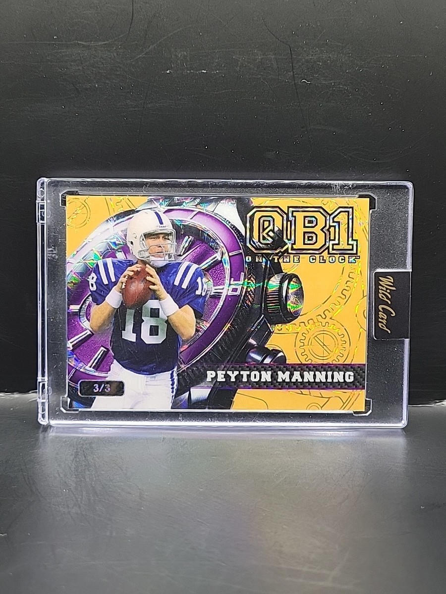 Peyton Manning 2024 Wild Card QB1 On The Clock Orange #d/3 Colts