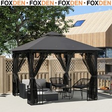 Gazebo Party Tent Canopy Sun Shade for Patio Garden 3 x 3m Hot Tub Enclose Cover
