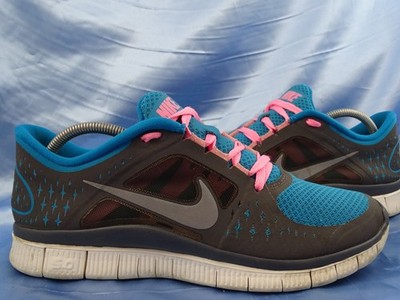 NIKE FREE RUN 3 SNEAKER GR 40 41 TÜRKIS GRAU SCHUHE ZOOM PEGASUS LAUFEN FLEX D89