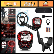 Professional Waterproof Metal Detector for Adults - High Accuracy, 10" Coil, LCD