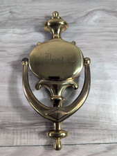 Vintage Solid Brass Door Knocker 8" h x 4" w "Porte"