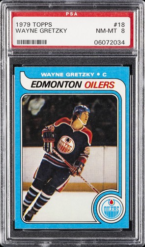 1979 TOPPS #18 WAYNE GRETZKY ROOKIE RC PSA 8