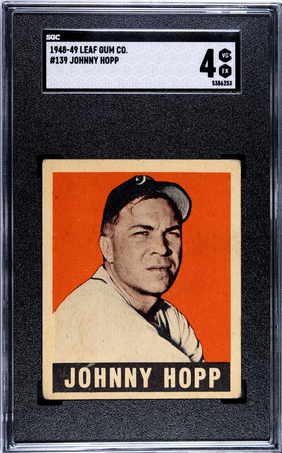 1948 Leaf - #139 Johnny Hopp - SGC 4 VG/EX