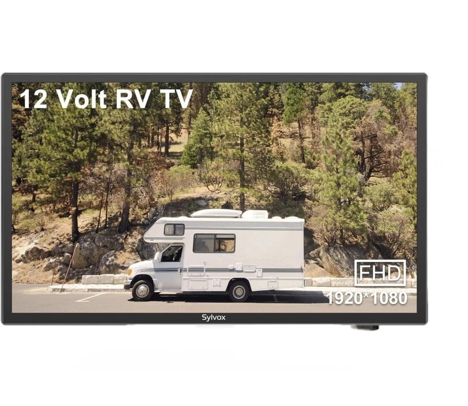 Sylvox 32'' RV TV 12 Volt TV for RVs 1080P FHD RV Camper DC/AC Power 9-32V - Image 4 of 4