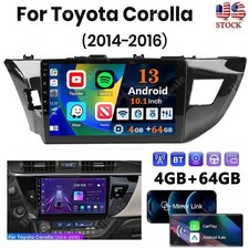 4 64G Carplay For Toyota Corolla 2014-2016 Android 13 Car Stereo Radio GPS Navi