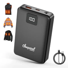 Heated Vest Jacket Battery Pack 16000mAh 7.4V with LED Display, Rechargeable ...