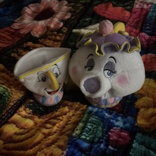Beauty  The Beast Mrs. Potts with Chip Disney Store Original Plush pre-owned