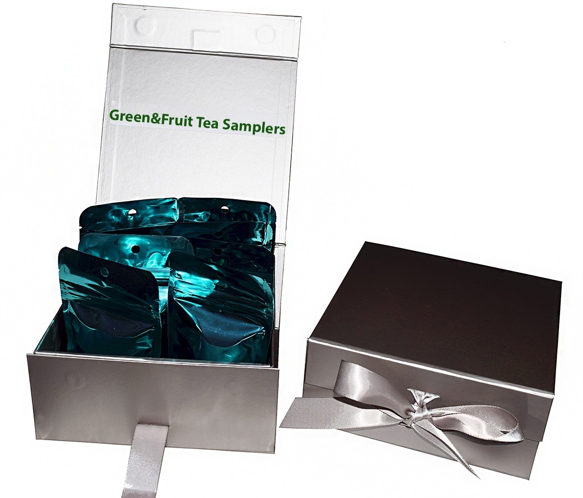 8 Tea Samplers,  Green and Fruit Tea, Caffeinated, Decaffeinated, Loose Leaf Tea