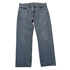 Levi's 505 Regular Fit Straight Leg Blue Wash Denim Jeans Men's Size 36x29