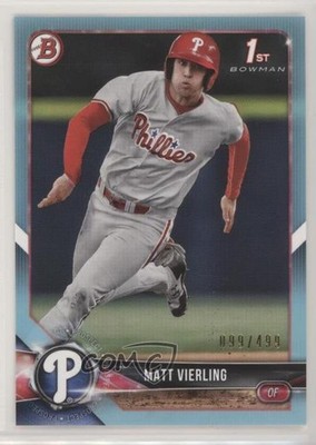 2018 Bowman Draft Sky Blue 99/499 Matt Vierling #BD-2 no9