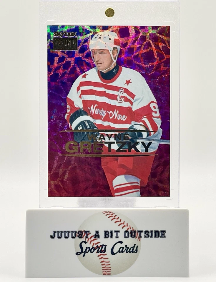 SkyBox Metal Universe Champions 98/100 2021 Wayne Gretzky Prem Star Rubies #S-20 Foto 2 de 4