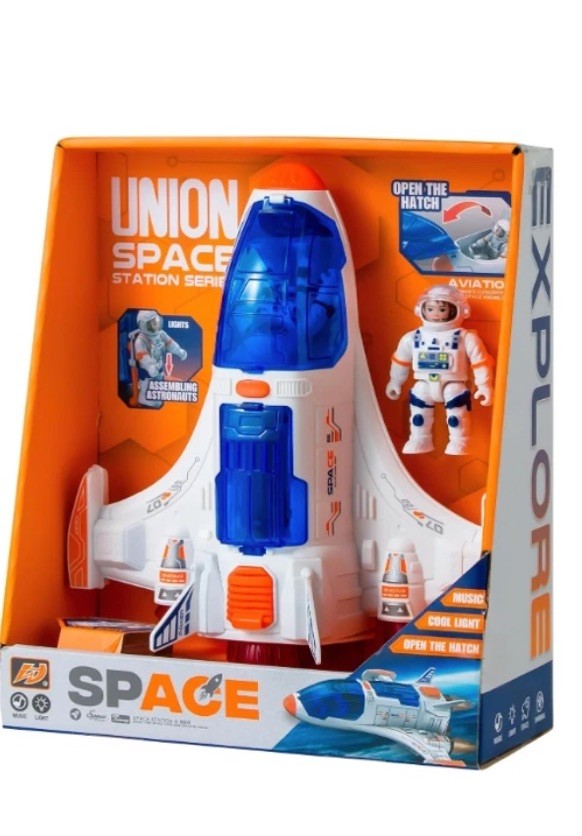 Union Space Aircraft Rocket Spaceship Shuttle with Astronaut Figure