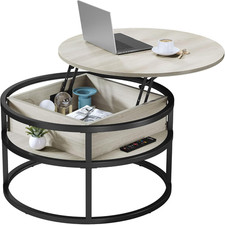 round Lift Top Coffee Table, Coffee Tables for Living Room with Hidden Storag...