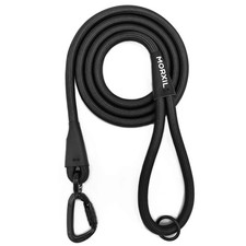 4ft Black Heavy Duty Rope Dog Leash with Auto-Locking Carabiner Nylon
