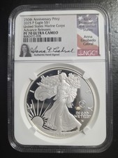 2025 P Proof Silver Eagle Marine Privy Ngc Pf70 Ucam Advance Releases Cabral Sig