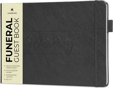 Clever Fox Funeral Guest Book for Memorial Services – in Loving Memory 10X7