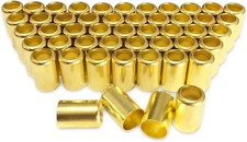 50PCS 7327 Hose Ferrules Brass Fitting, 0.625in ID x 1in Long 7327, Yellow