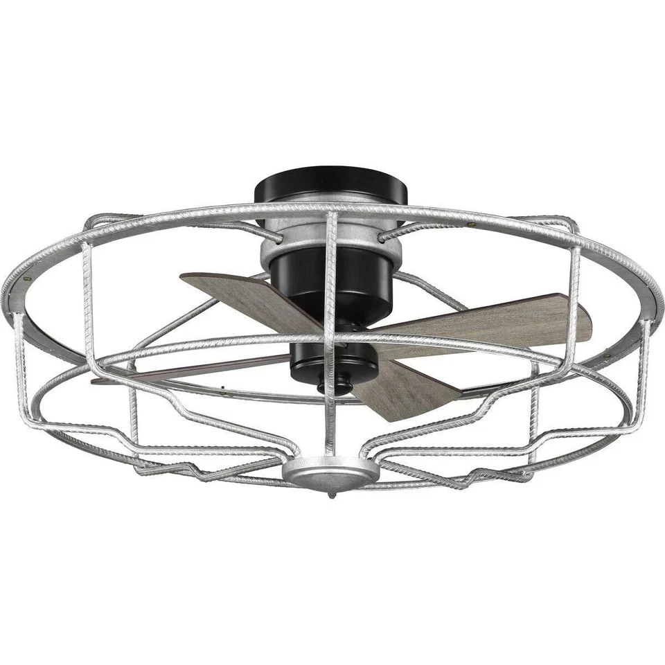 Progress Lighting Loring 32.875 in. Indoor Galvanized Finish Urban Ceiling Fan - Image 3 of 4