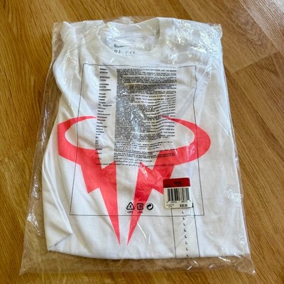 RAFAEL NADAL Vamos Rafa NEW Nike Tennis PINK BULL HORNS T-Shirt WITH TAG Size L
