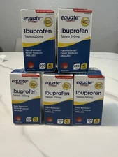 Equate Ibuprofen Tablets 200 mg, Pain Reliever/Fever Reducer, 5 Pack, 200 Count
